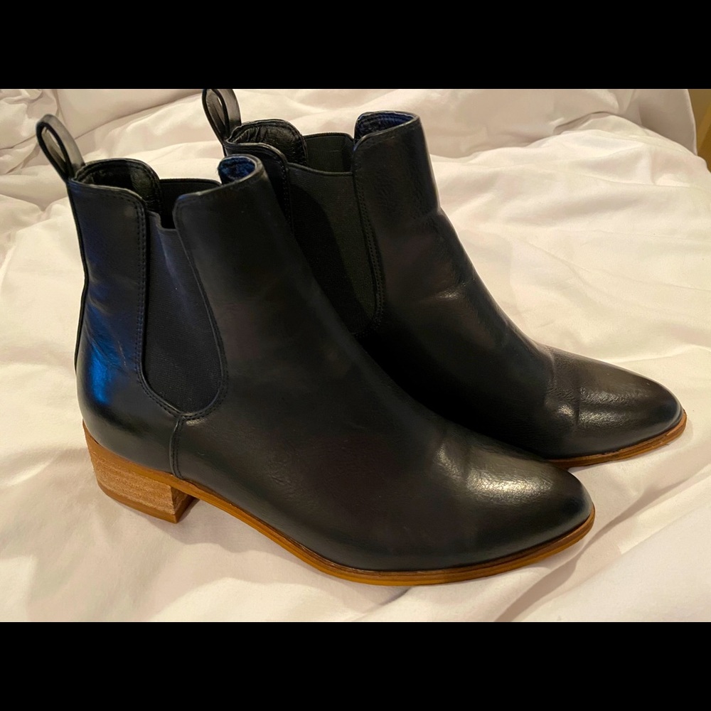 Black Leather Ankle Boots